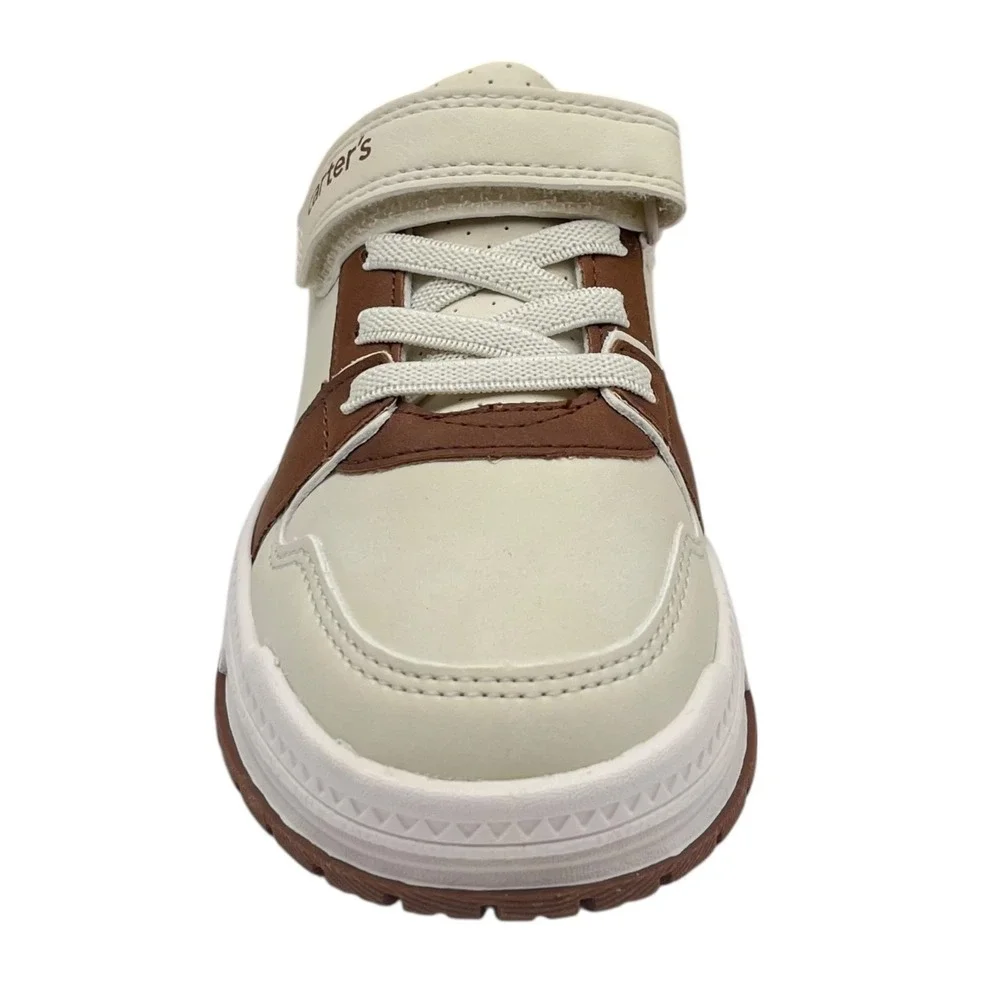 Carters Tonie Toddler Boys Slip-on Casual Sneakers Size 10 Cream Brown Tan Shoes